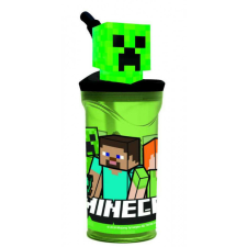 MINECRAFT 3D SZÍVÓSZÁLAS POHÁR 360ML üdítős pohár