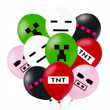  MINECRAFT BALLON SZETT SZÜLETÉSNAPI DÍSZÍTÉS 10db party kellék