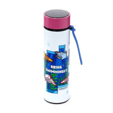 Minecraft fém kulacs, termosz digitális hőmérővel 450ml - Axolotl kulacs, kulacstartó