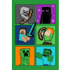 Minecraft Fight Badges polár takaró 100*150cm