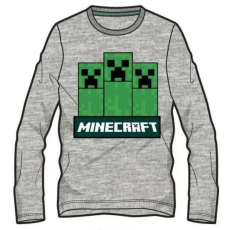 Minecraft gyerek hosszú ujjú póló felső szürke trió 6év