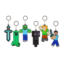  Minecraft kulcstartó 8 cm puha figurával, 6 féle kulcstartó