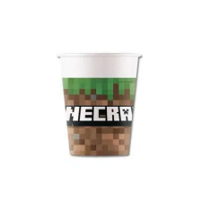 Minecraft papír pohár 8 db-os 200ml party kellék