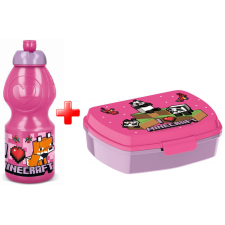  Minecraft Pixel Pink kulacs és szendvicsdoboz szett kulacs, kulacstartó