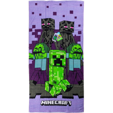 Minecraft Purple fürdőlepedő, strand törölköző 70x140cm lakástextília