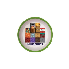 Minecraftos Műanyag Mélytányér babaétkészlet