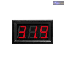 Mini digitális feszültségmérő piros 0-99.9V (3 vezetékes) mérőműszer