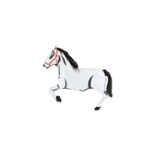 Mini - Fehér ló fólia lufi, 30 cm party kellék