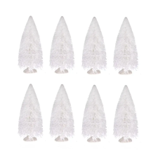  Mini fenyő fehér 6cm 8db-os dekorációs kellék