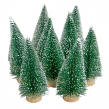  Mini fenyő zöld 10cm 10db-os dekorációs kellék