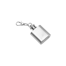 MINI FLASK mini laposüveg kulcstartó, ezüst, 29 ml kulcstartó