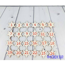  Mini hópihe adventi szett 3cm 1-24 dekorációs kellék