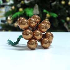 Mini karácsonyfadísz pick bronz 1csokor dekorációs kellék