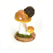 Mini kerámia gömbölyű gombák sünivel, mérete: 40x60 mm dekorációs kellék