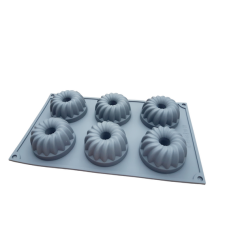  Mini kuglóf szilikon forma - 6 adagos sütés és főzés