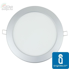  MINI LED Panel ezüst kör, 6W, meleg fehér (furat:105mm) világítás