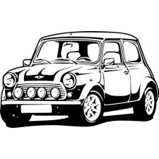 Mini Morris 100cm x 58cm autó dekoráció