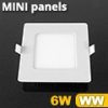 Mini négyzet LED panel (120x120 mm) 6W - meleg fehér