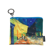  Mini pénztárca, polyester, 12x1,5x10cm,Van Gogh:Kávéház éjjel