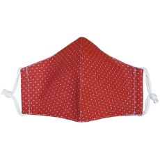  Mini Pöttyös pamut szájmaszk piros 7-14 éves gyermekeknek