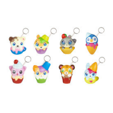  Mini squishy kulcstartó, 5 cm, 8 féle kulcstartó