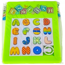  Mini tologatós kirakós játék betűk 7x9 cm - zöld társasjáték
