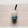  Mini turmix üvegben szívószállal – tejes. Mérete: 9x25 mm