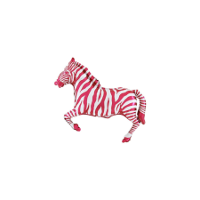  Mini - Zebra fólia lufi, 30 cm party kellék