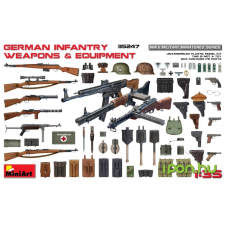 MiniArt 1/35 Német gyalogsági fegyver és felszerelés modell kiegészítő makett