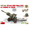 MiniArt 1/35 USV-BR 76-mm Gun Mod.1941 with limber and crew katonai jármű modell