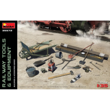 MiniArt 1/35 Vasúti szerszámok és alkatrészek épület modell kiegészítő szett makett