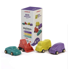 Miniland 4 járműből álló készlet 9 cm ECO Mini autópálya és játékautó