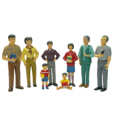 Miniland 8 db figurából álló készlet - ázsiai család, Miniland játékfigura