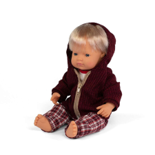 Miniland Baba és ruha szett, európai fiú, 38 cm, Miniland ML31205 baba