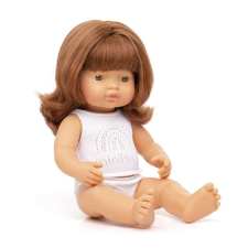 Miniland Baba, európai lány, vörös hajú, fehérneműben, 38 cm, Miniland ML31150 baba