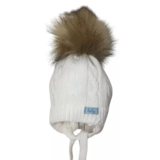  Minimanó téli kötött sapka (36-38) - Fehér/kék "Baby" gyerek sapka