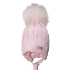  Minimanó téli kötött sapka (36-38) - Rózsaszín "Baby" gyerek sapka