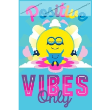 Minions/Minyonok pléd, Positive Wibes Only, 130x170 cm lakástextília