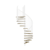 MINKA csigalépcső Spiral Effect átmérő 120 cm tölgy fehér