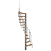 MINKA csigalépcső Suono 120 cm x 68 cm szürke bükk világos