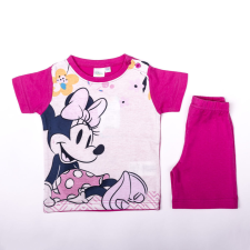 Minnie egér kislány pamut nyári együttes - póló-rövidnadrág szett - pink - 92 gyerek ruha szett