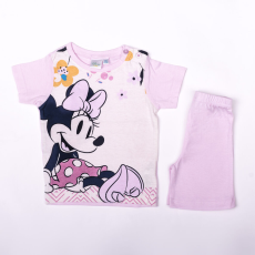  Minnie egér kislány pamut nyári együttes - póló-rövidnadrág szett - világosrózsaszín - 80