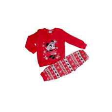  Minnie Mouse karácsonyi témájú pamut pizsama, Piros, 116 cm, 6 év