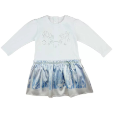 Mintás Hosszú ujjú kislány ruha karácsonyi mintával