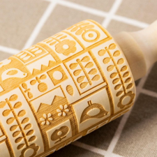  Mintás sodrófa, mintás nyújtófa konyhai eszköz