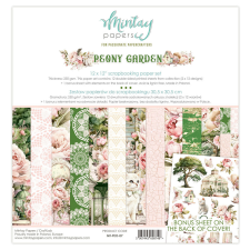 Mintay Papers MINI Papírkészlet 12" (30 cm) - Peony Garden (6 lap) decoupage papír
