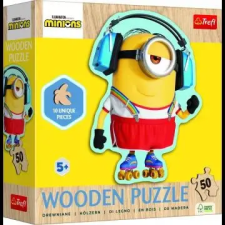 Minyonok - Gru Trefl Wooden: Őrült Minyon puzzle fából - 50 darabos puzzle, kirakós