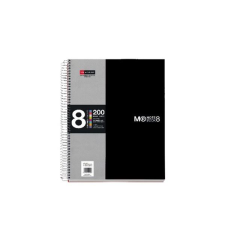 MIQUELRIUS A4 kockás spirálfüzet fekete-szürke (A15246287) (A15246287) füzet