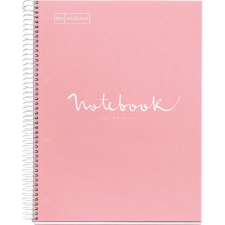 Miquelrius Emotions A4 PP 5x24 lapos pink kockás spirálfüzet füzet
