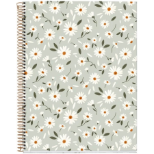 MIQUELRIUS Green Flowers A4 4x30 lap kockás spirálfüzet füzet